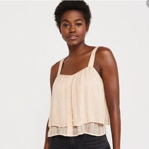 Abercrombie & Fitch blush and shine cami- small
